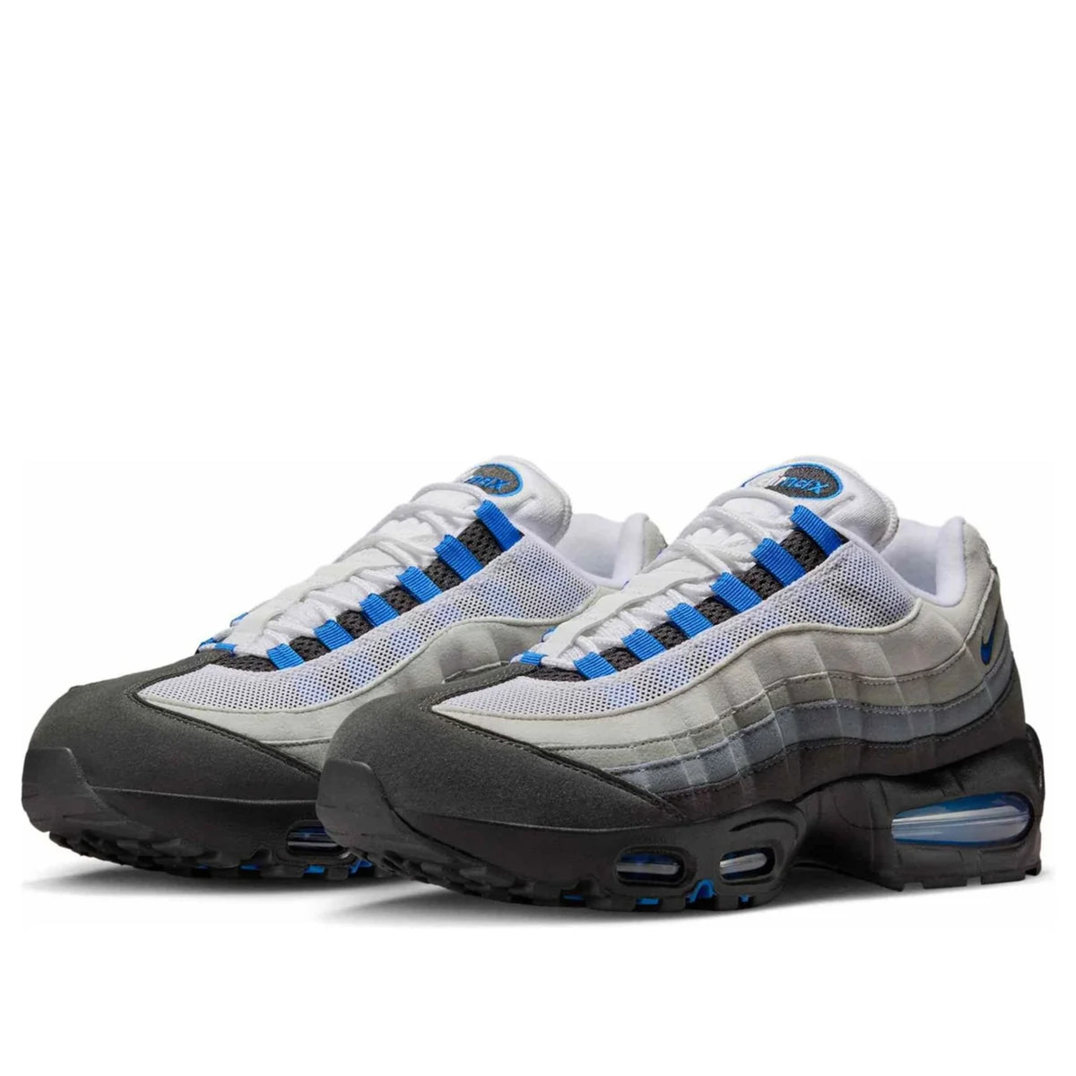 Nike Air Max 95 OG Blue Spark — heel and tongue branding | Urban Kinetic Wear UK