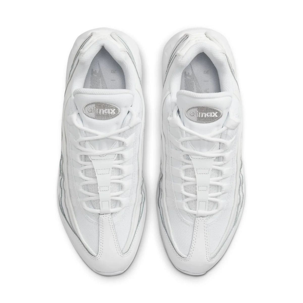 Nike Air Max 95 Triple White — three-quarter angle | Urban Kinetic Wear UK