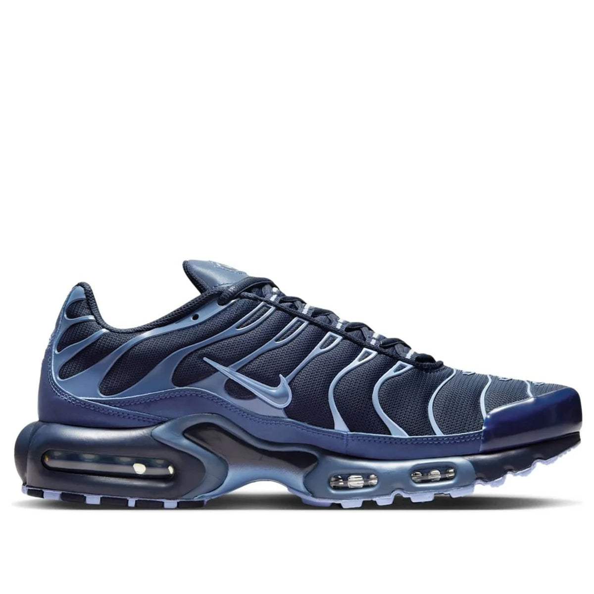 Nike Air Max Plus TN Obsidian Aluminum — side profile detail | Urban Kinetic Wear UK