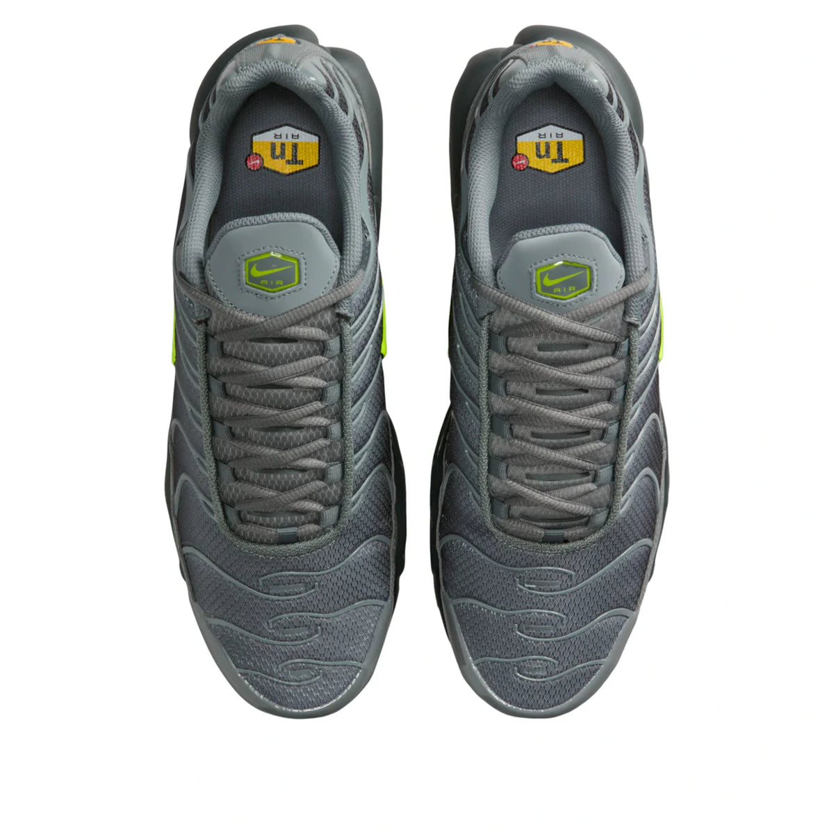 Nike Air Max Plus Smoke Grey Volt — side profile detail | Urban Kinetic Wear UK