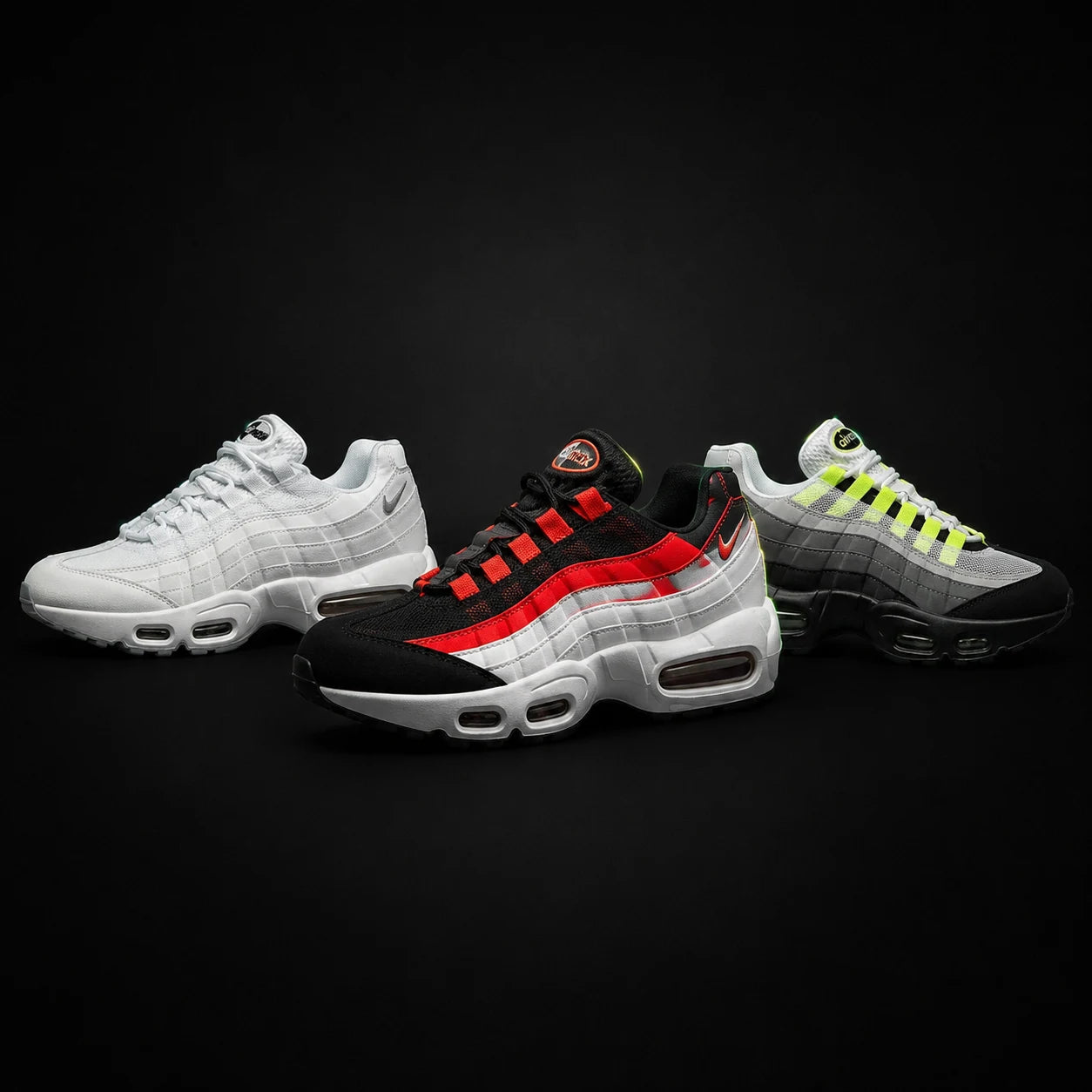 Urban Kinetic Wear Women's Nike Air Max 95 — white, infrared, and OG neon colourways