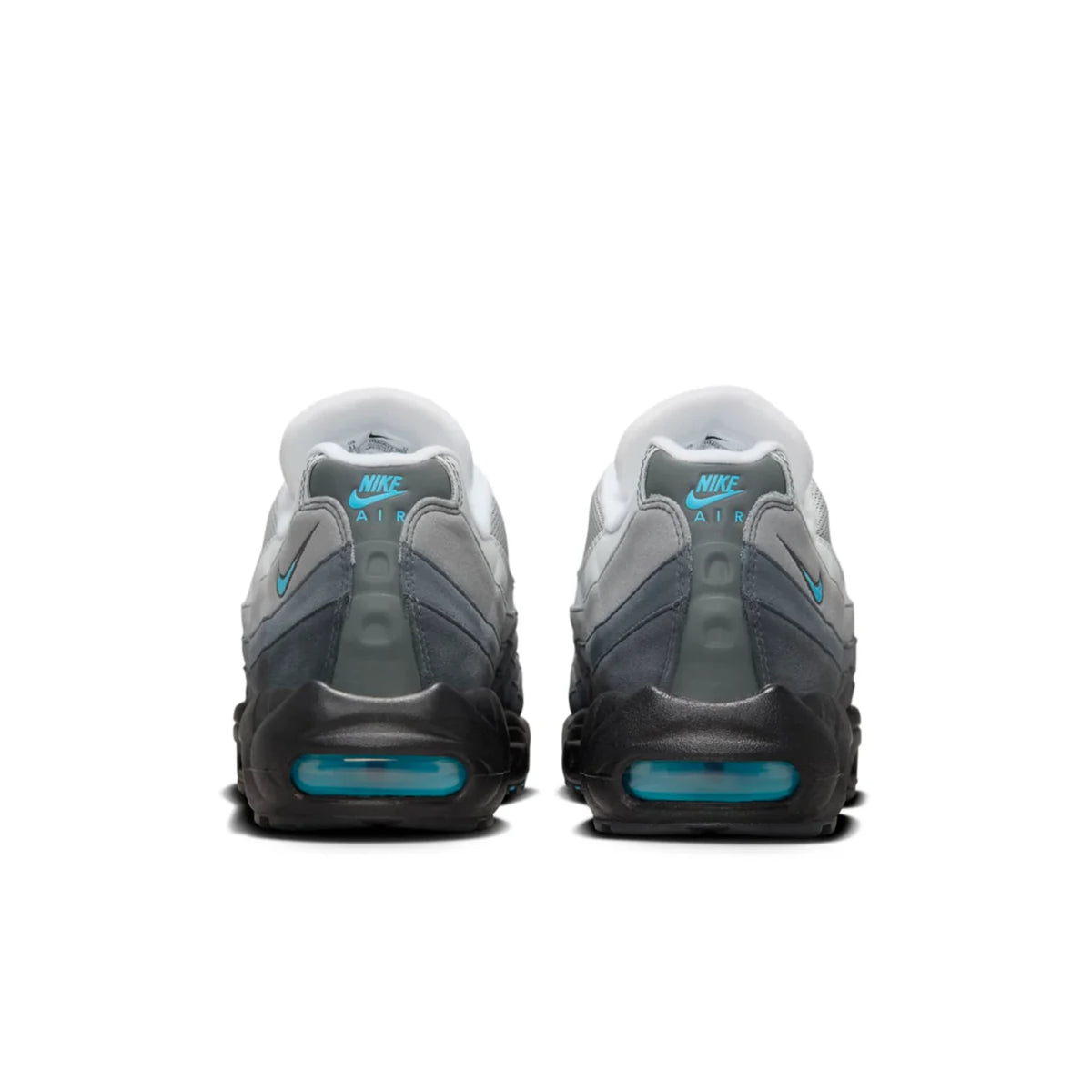 Nike Air Max 95 Baltic Blue — heel and tongue branding | Urban Kinetic Wear UK