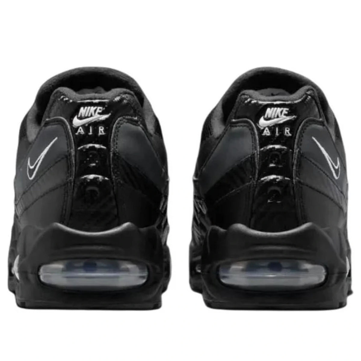 Nike Air Max 95 Black Anthracite — heel and tongue branding | Urban Kinetic Wear UK