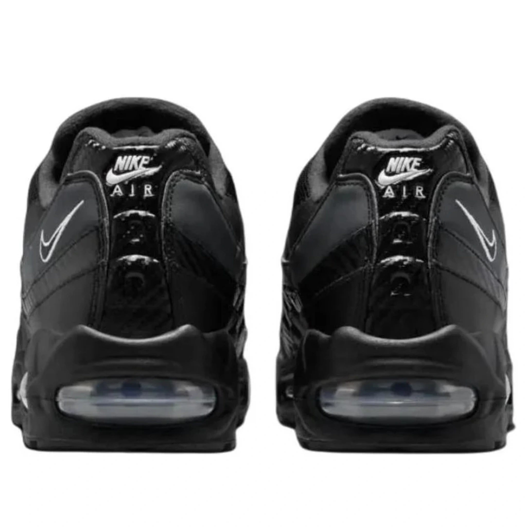 Nike Air Max 95 Black Anthracite — heel and tongue branding | Urban Kinetic Wear UK