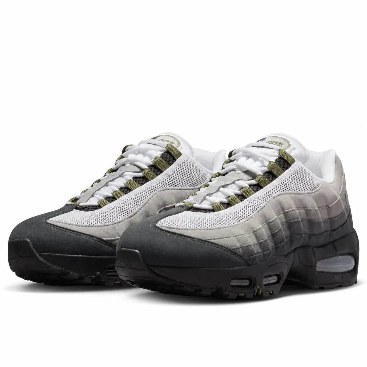 Nike Air Max 95 Medium Olive — heel and tongue branding | Urban Kinetic Wear UK