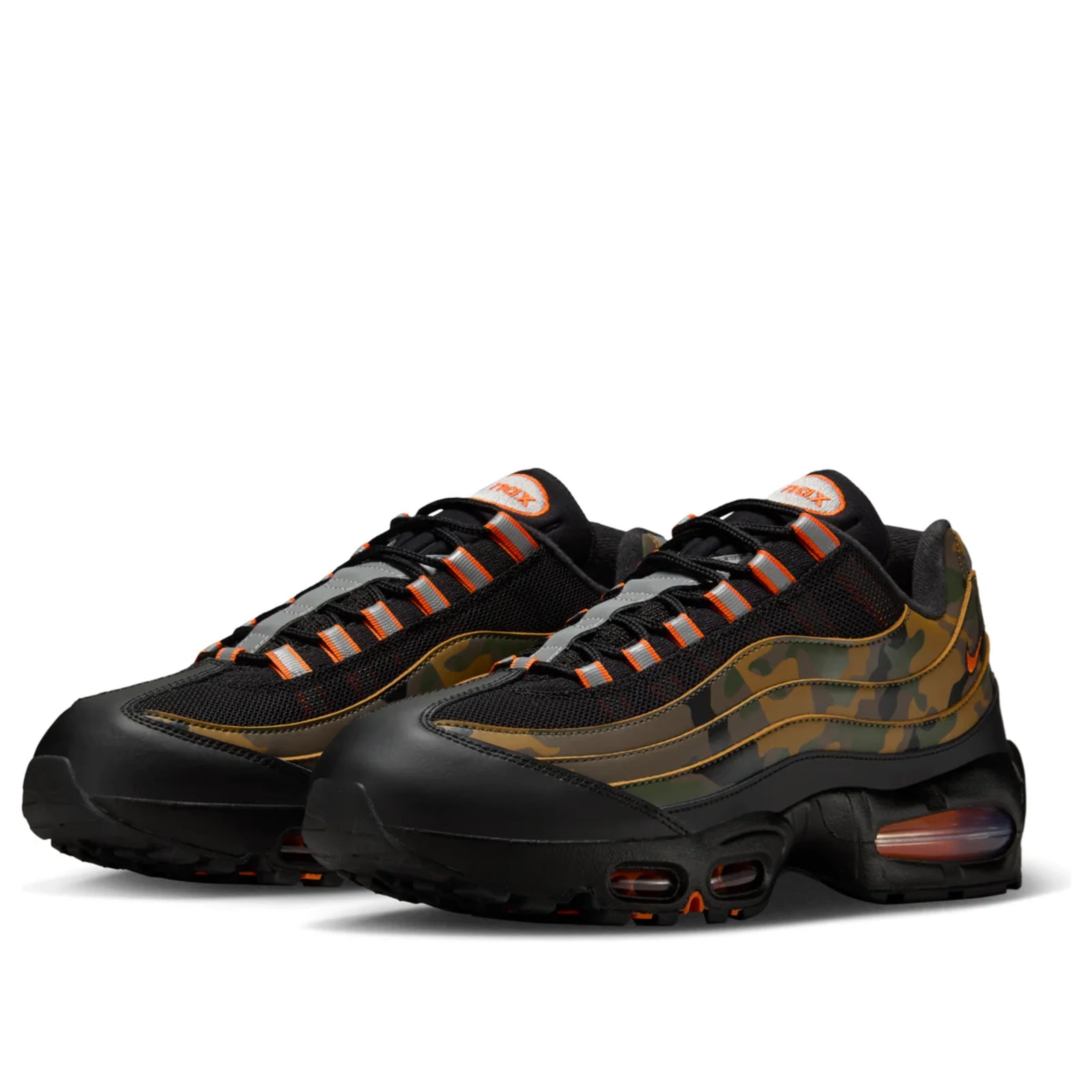 Nike Air Max 95 Orange Camo — top-down toe box | Urban Kinetic Wear UK