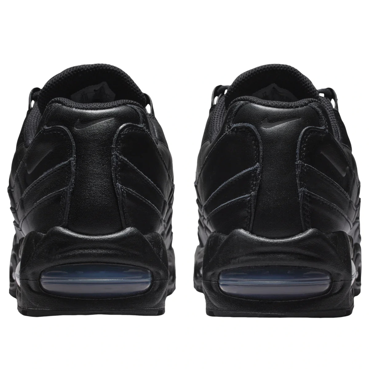 Nike Air Max 95 Triple Black — heel and tongue branding | Urban Kinetic Wear UK