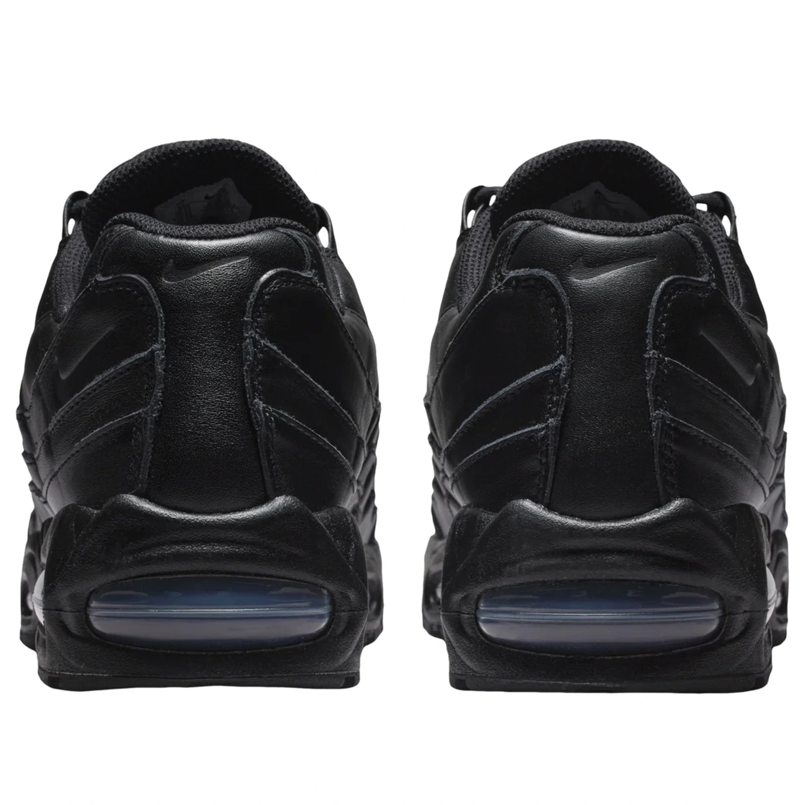Nike Air Max 95 Triple Black — heel and tongue branding | Urban Kinetic Wear UK