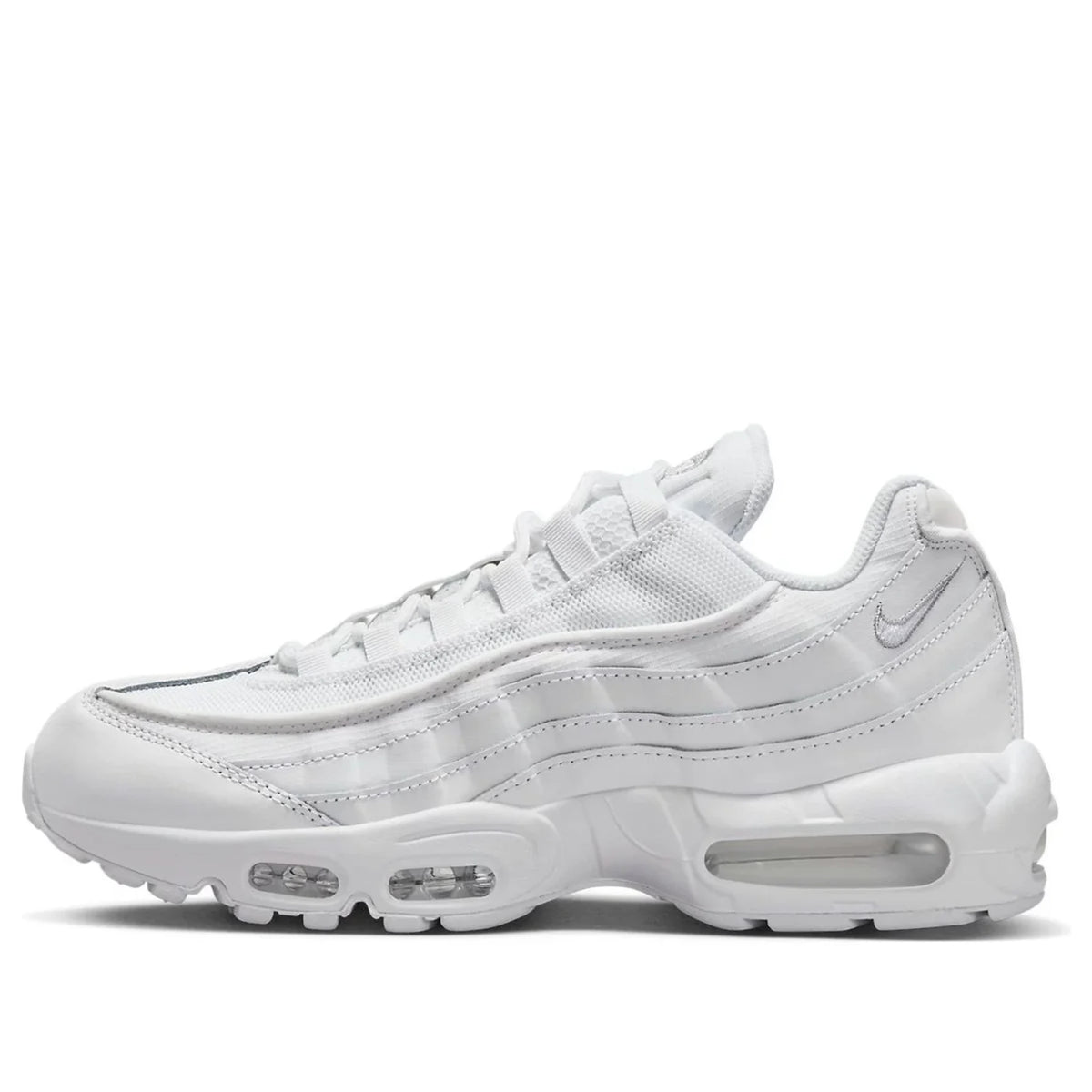 Nike Air Max 95 Triple White — hero side profile | Urban Kinetic Wear UK