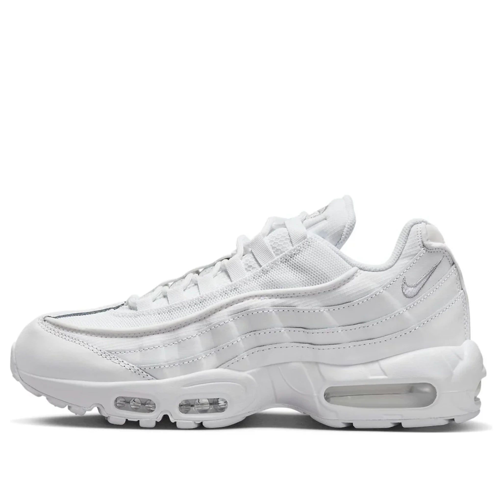 Nike Air Max 95 Triple White — hero side profile | Urban Kinetic Wear UK