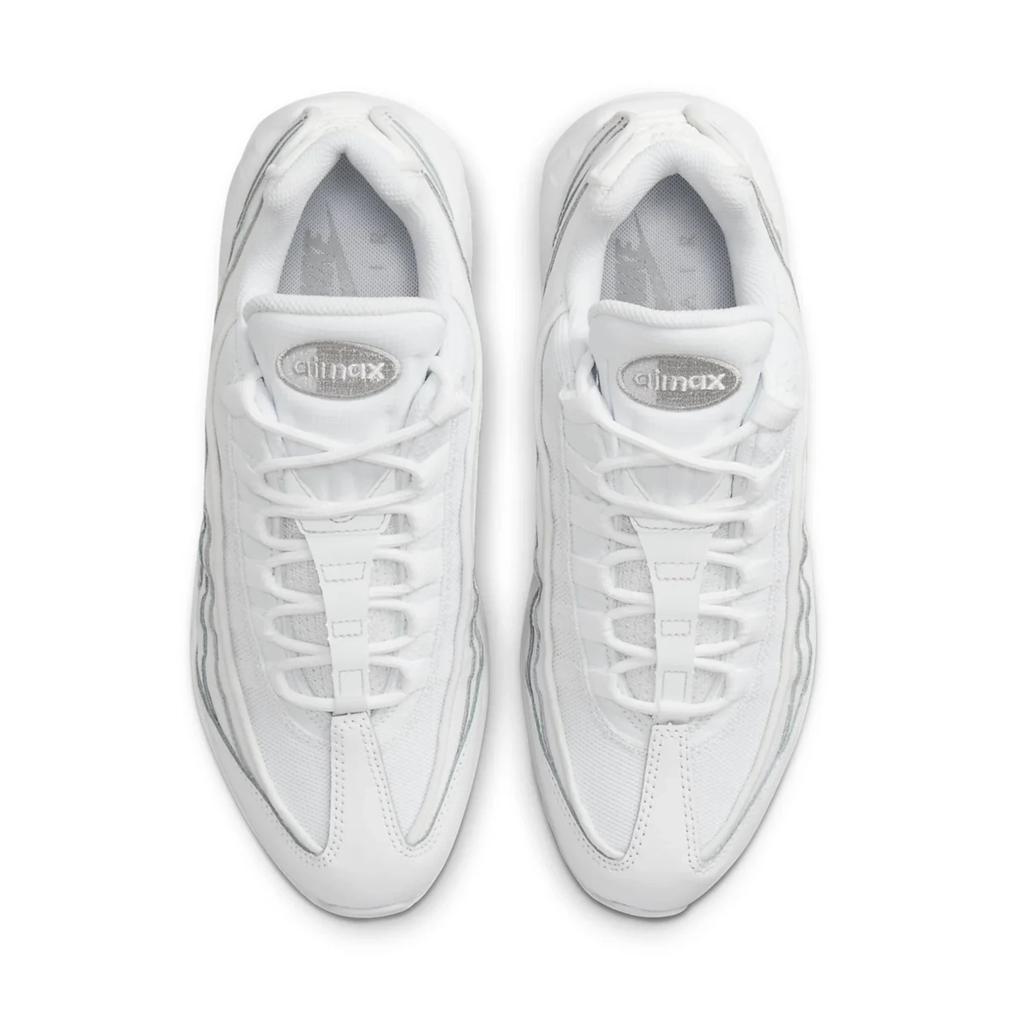 Nike Air Max 95 Triple White — three-quarter angle | Urban Kinetic Wear UK