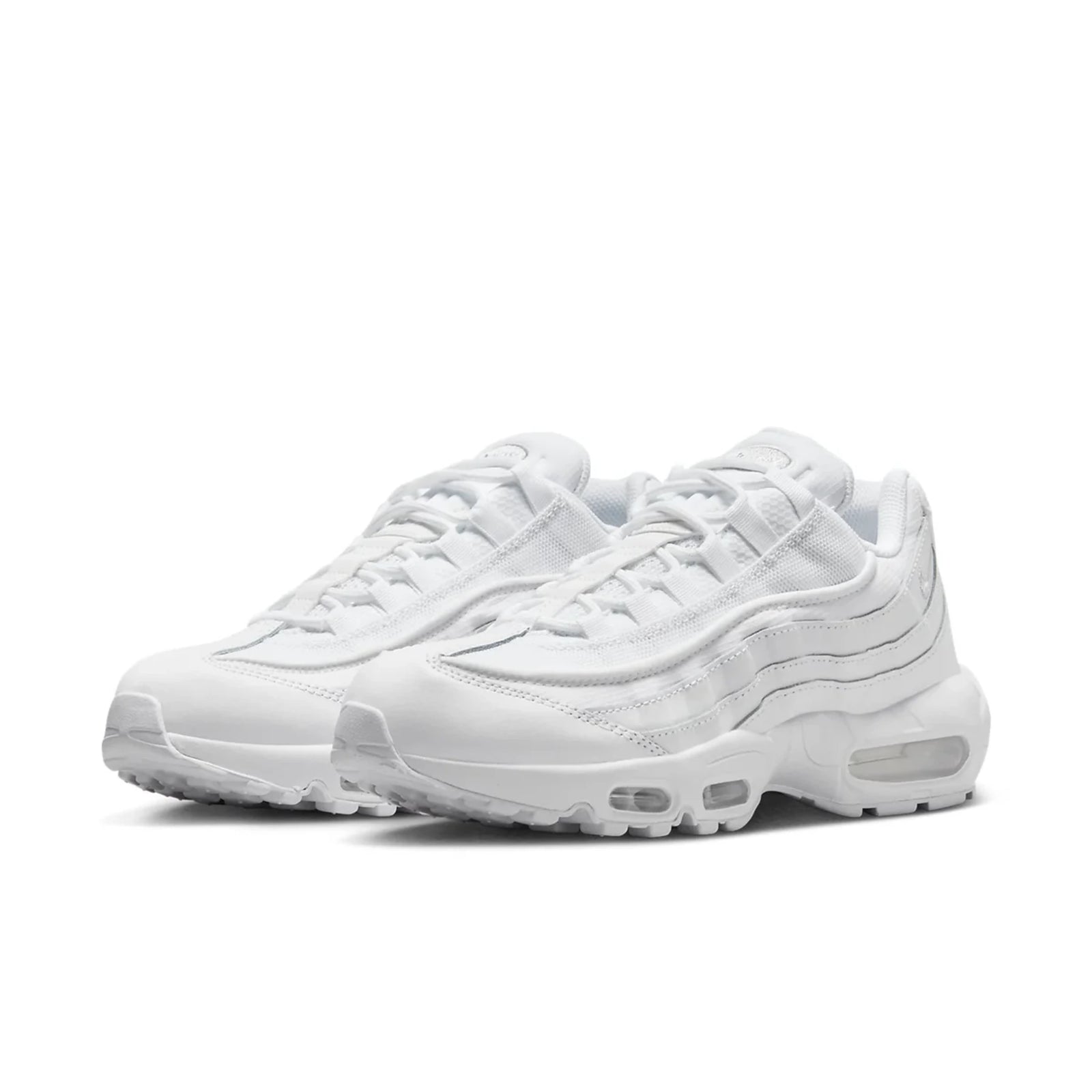 Nike Air Max 95 Triple White — top-down toe box | Urban Kinetic Wear UK