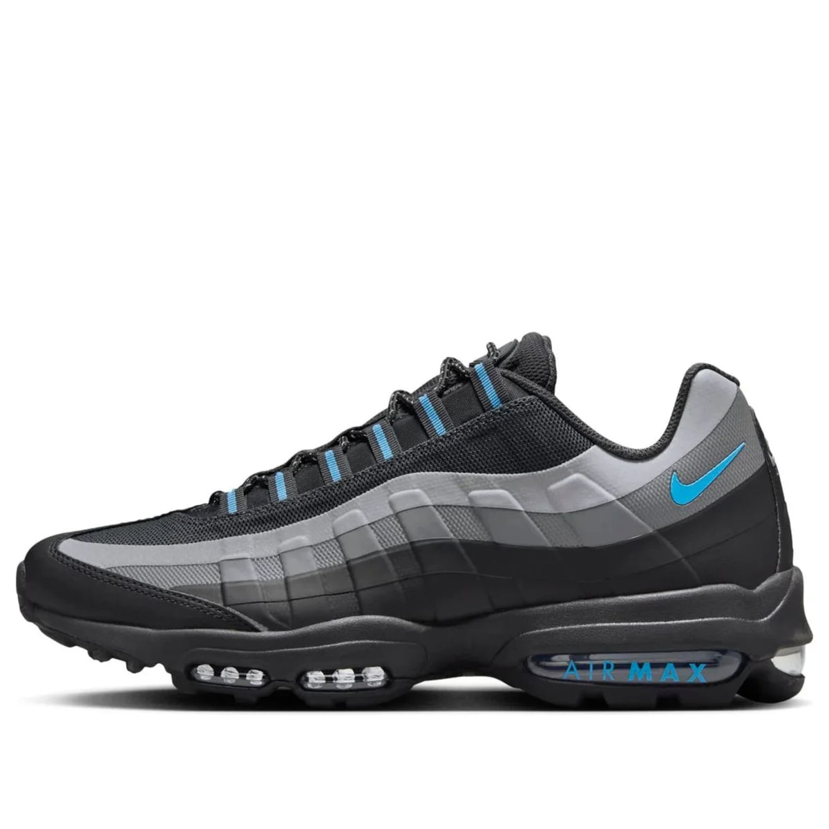 Nike Air Max 95 Ultra Black University Blue — hero side profile | Urban Kinetic Wear UK