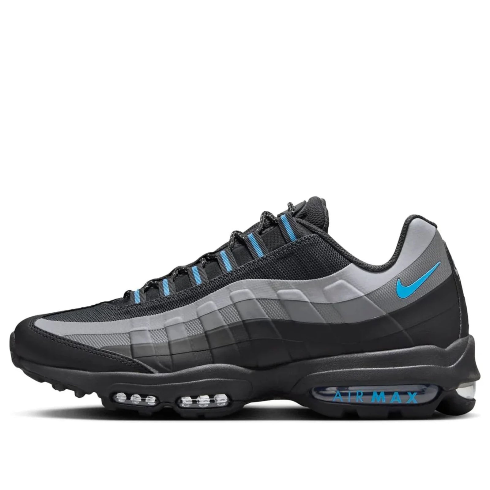 Nike Air Max 95 Ultra Black University Blue — hero side profile | Urban Kinetic Wear UK