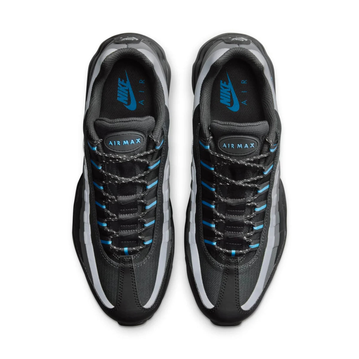 Nike Air Max 95 Ultra Black University Blue — three-quarter angle | Urban Kinetic Wear UK