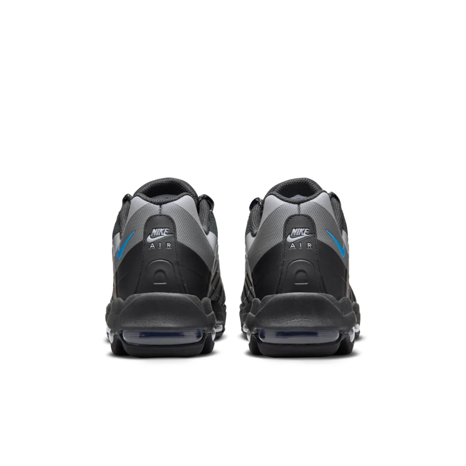 Nike Air Max 95 Ultra Black University Blue — heel and tongue branding | Urban Kinetic Wear UK