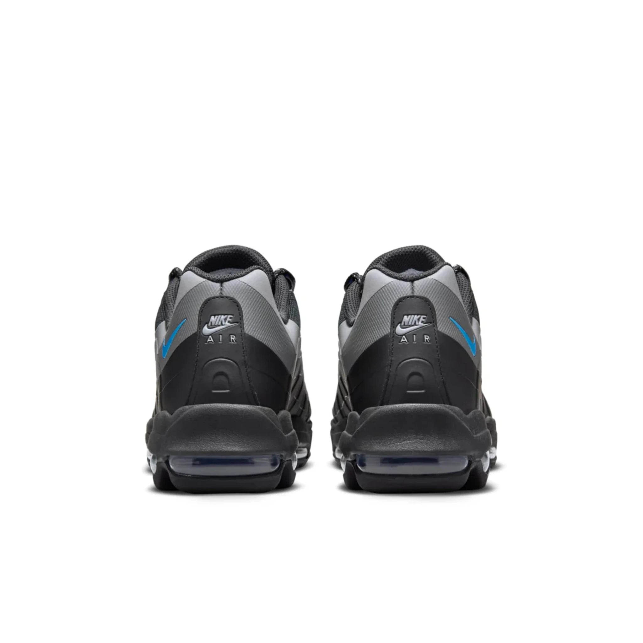 Nike Air Max 95 Ultra Black University Blue — heel and tongue branding | Urban Kinetic Wear UK