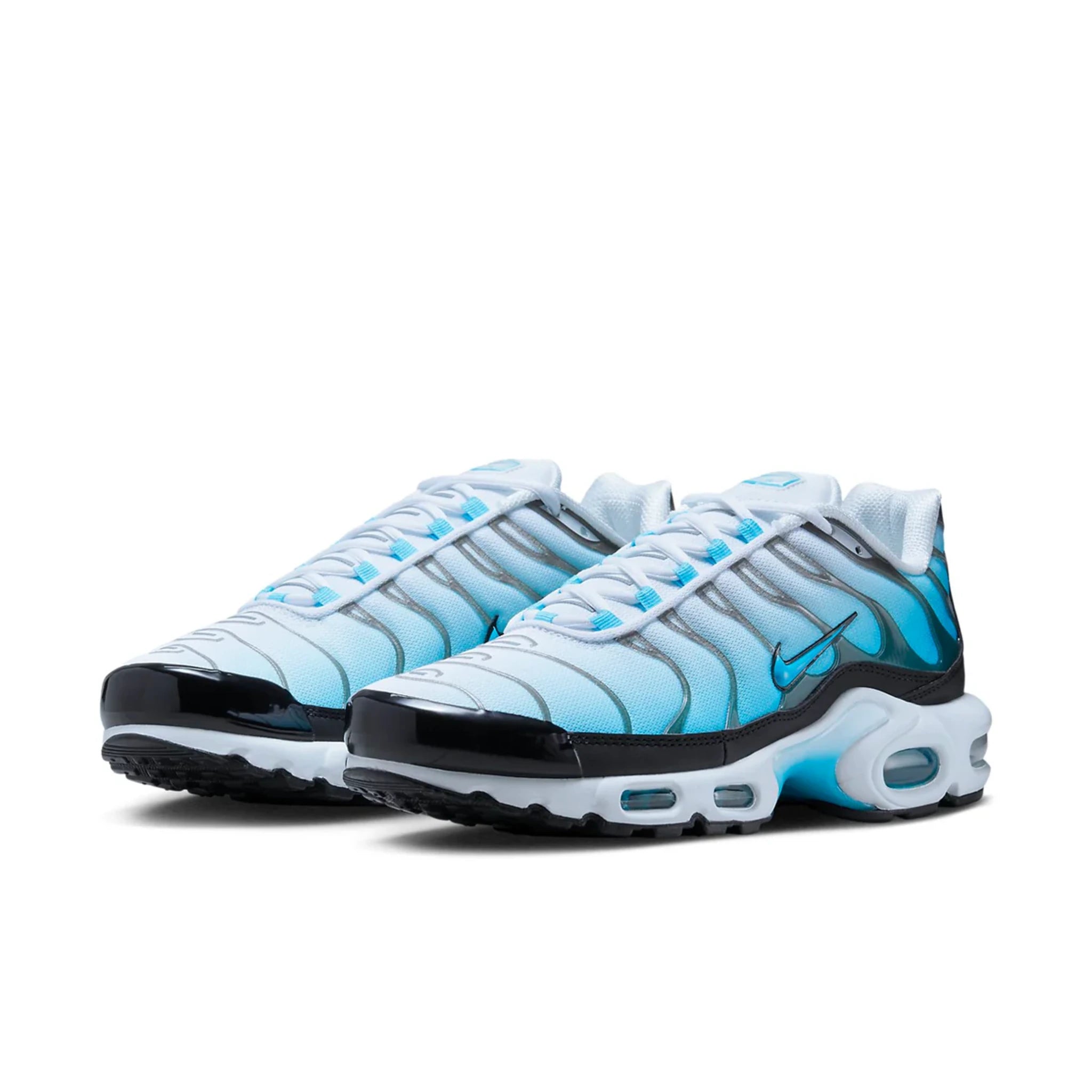 Nike Air Max Plus TN Black Baltic Blue — three-quarter angle | Urban Kinetic Wear UK