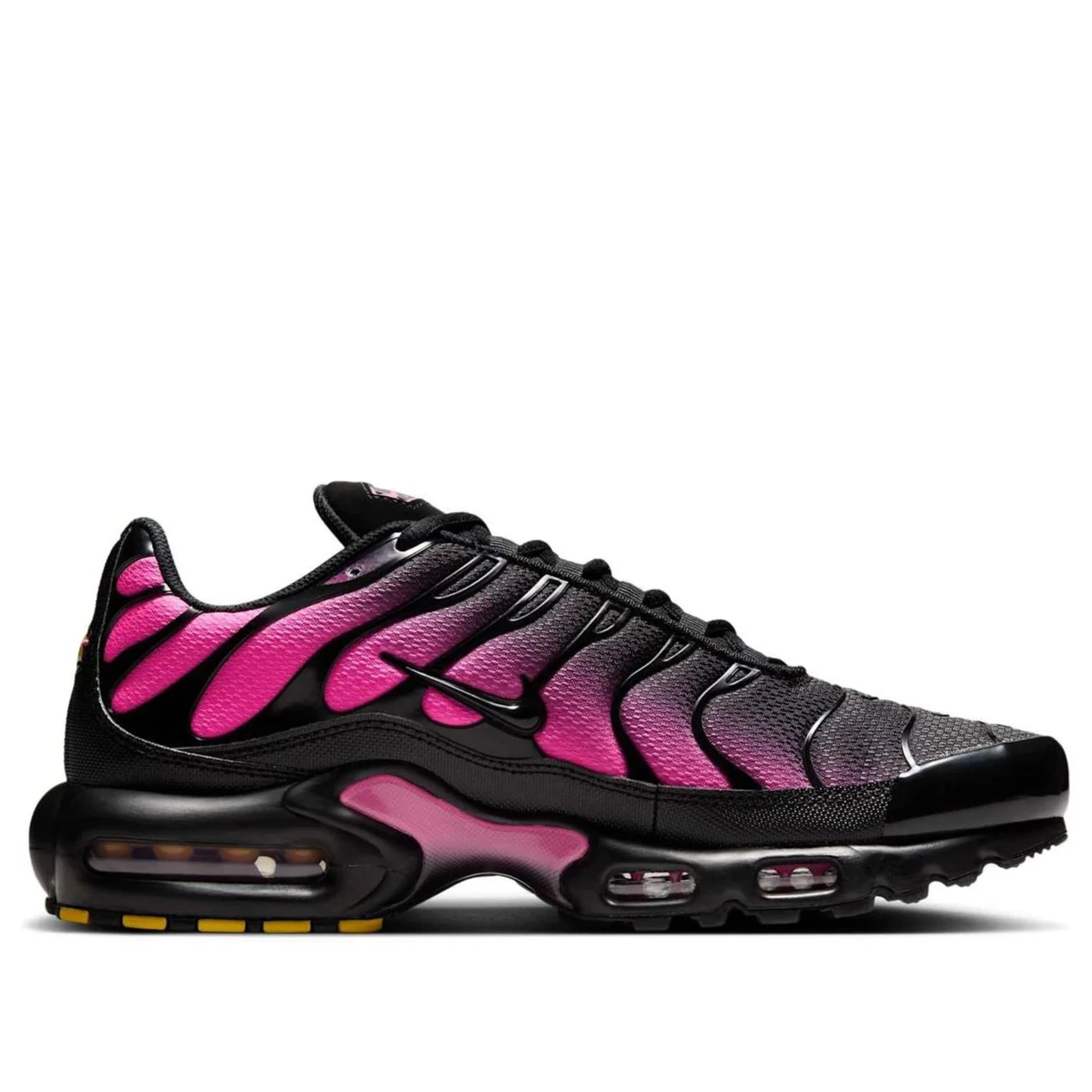 Nike Air Max Plus TN Black Hyper Pink — side profile detail | Urban Kinetic Wear UK