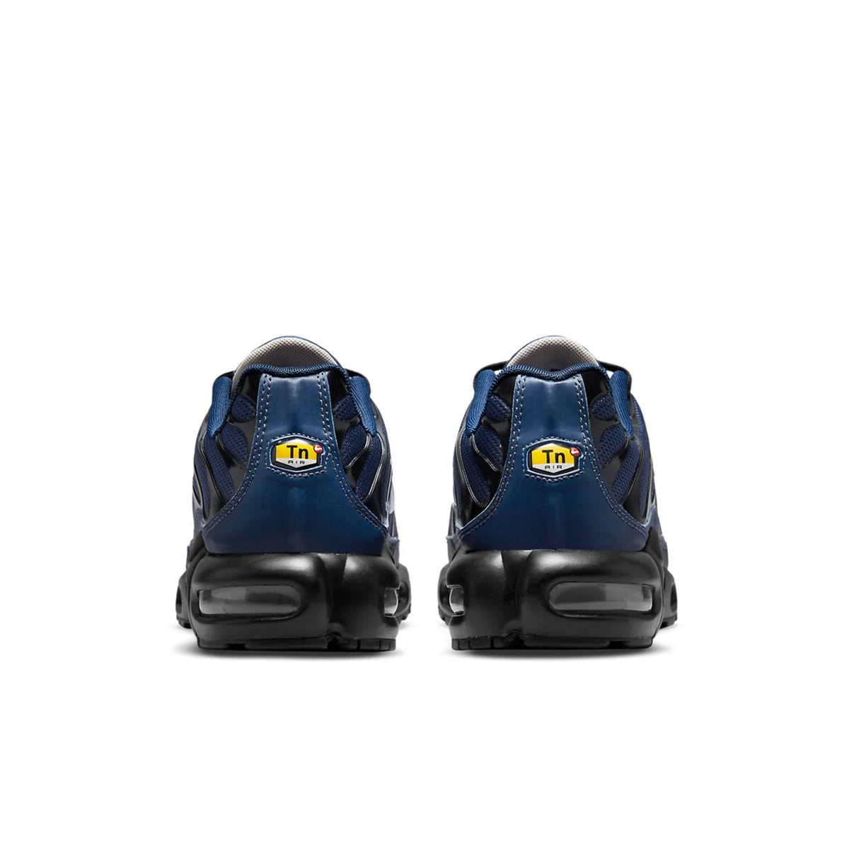 Nike Air Max Plus Midnight Navy Black — heel and tongue branding | Urban Kinetic Wear UK