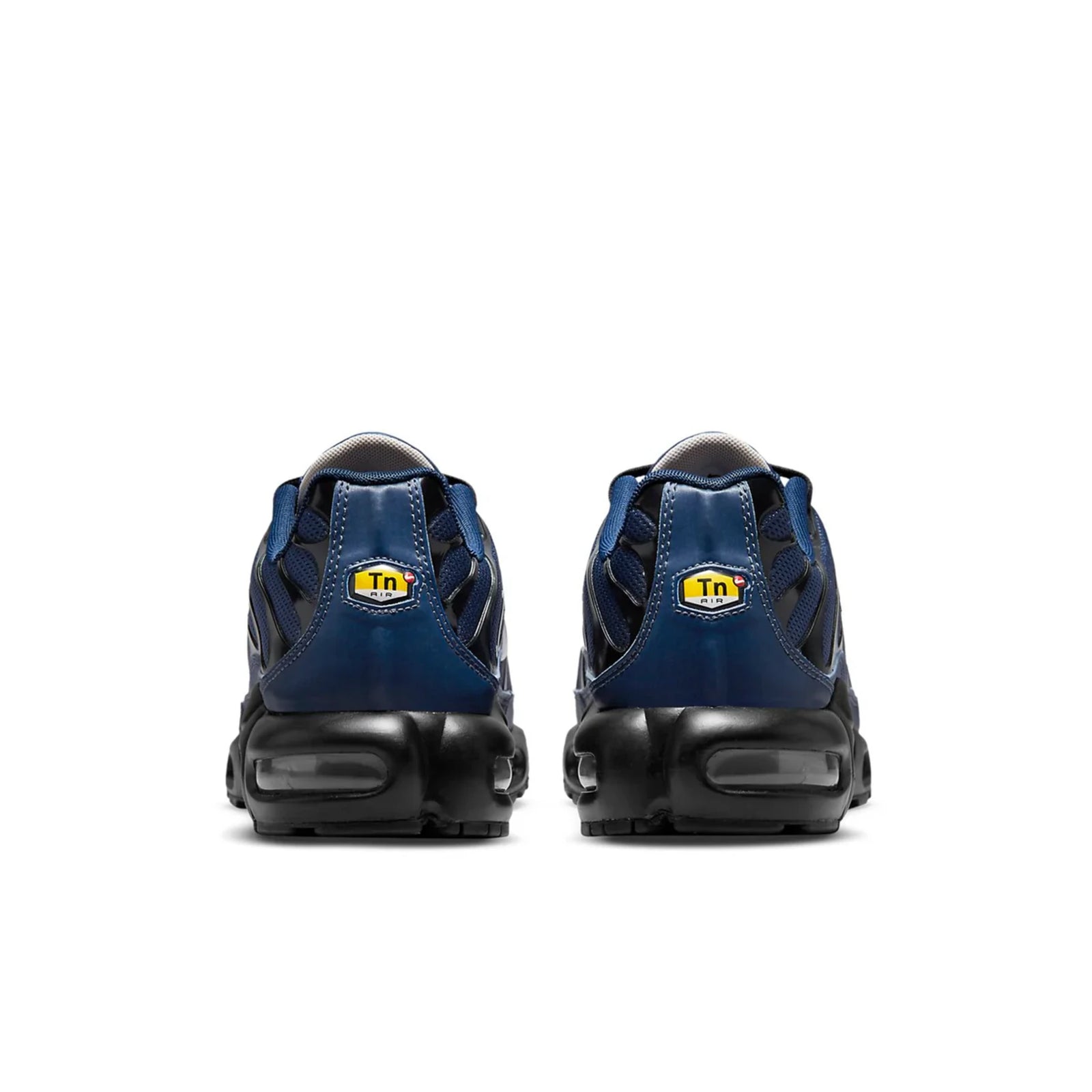 Nike Air Max Plus Midnight Navy Black — heel and tongue branding | Urban Kinetic Wear UK