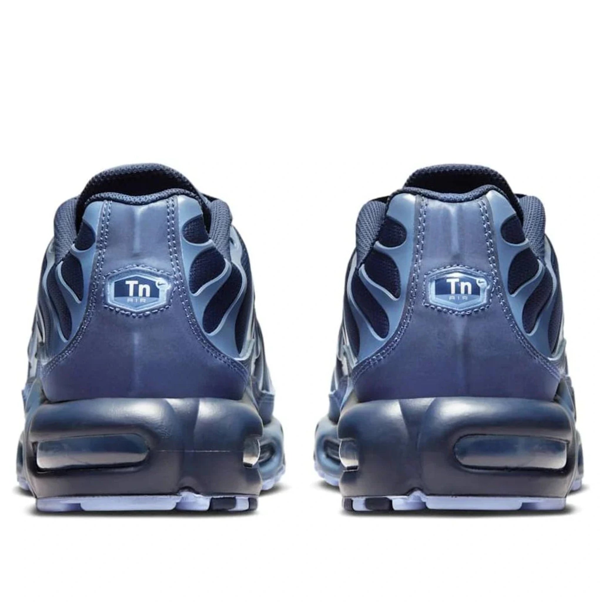 Nike Air Max Plus TN Obsidian Aluminum — heel and tongue branding | Urban Kinetic Wear UK