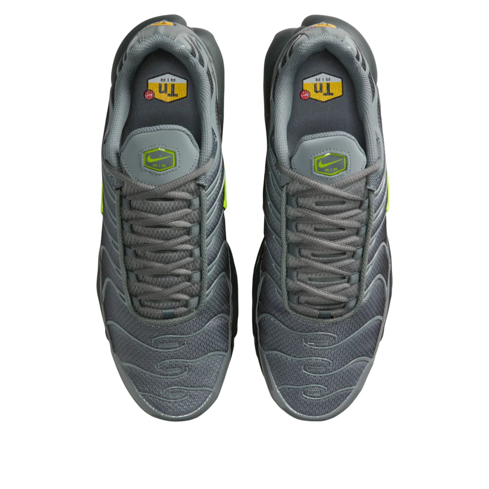 Nike Air Max Plus Smoke Grey Volt — side profile detail | Urban Kinetic Wear UK