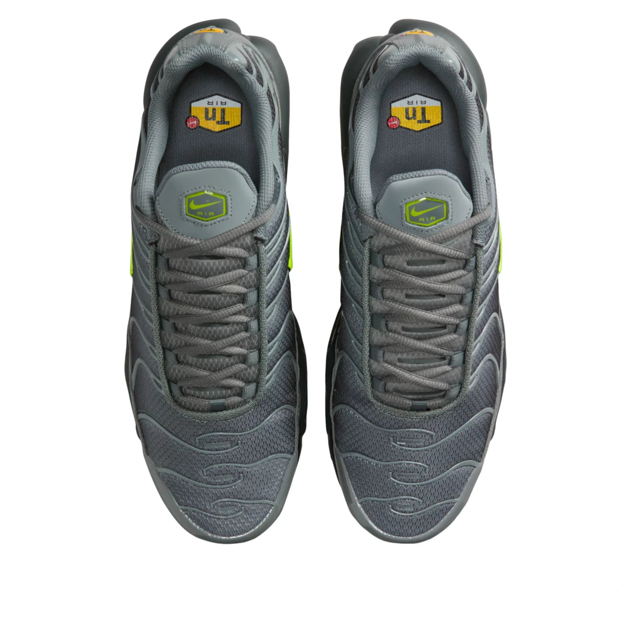 Nike Air Max Plus Smoke Grey Volt — side profile detail | Urban Kinetic Wear UK