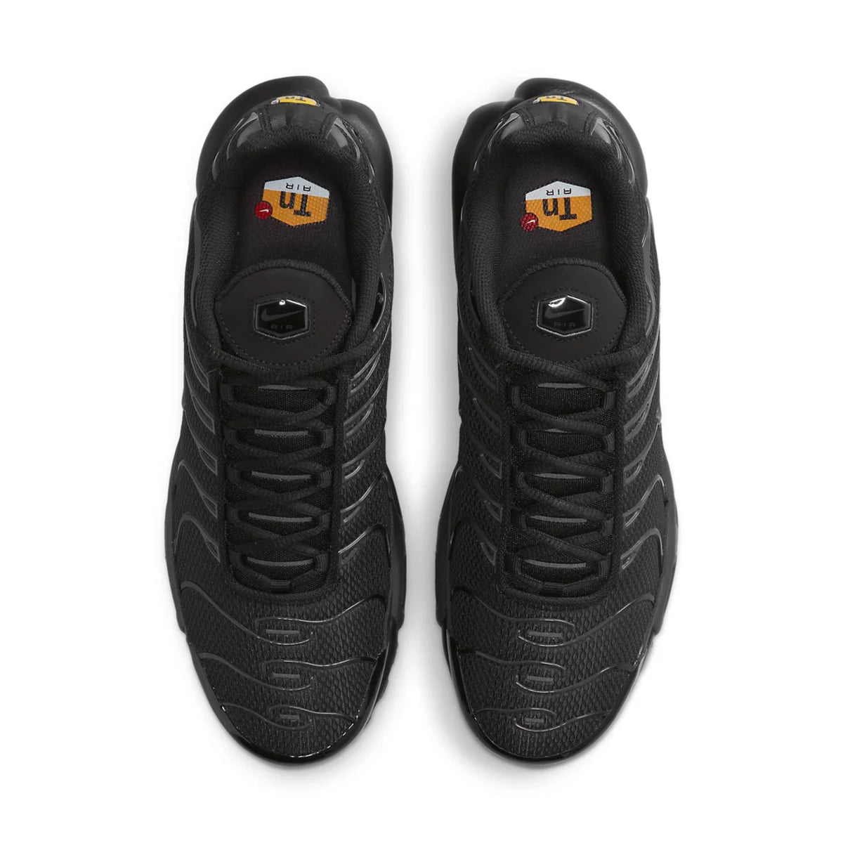 Nike Air Max Plus Triple Black — three-quarter angle | Urban Kinetic Wear UK