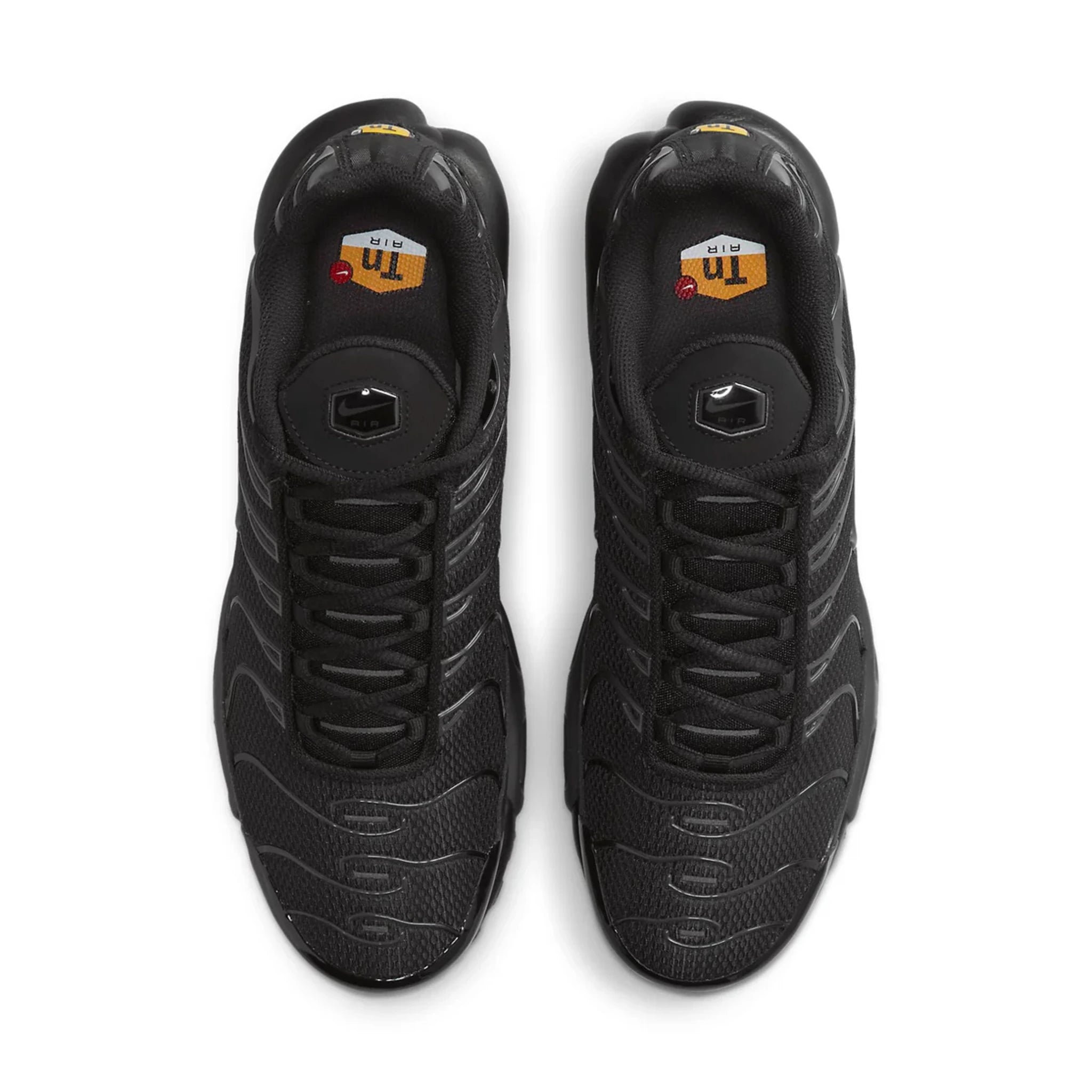 Nike Air Max Plus Triple Black — three-quarter angle | Urban Kinetic Wear UK
