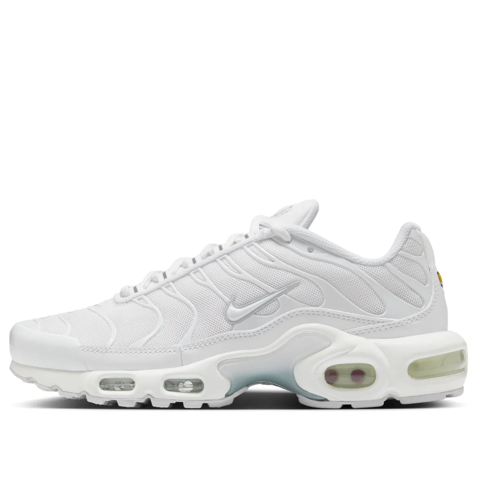 Nike Air Max Plus TN Triple White — hero side profile | Urban Kinetic Wear UK