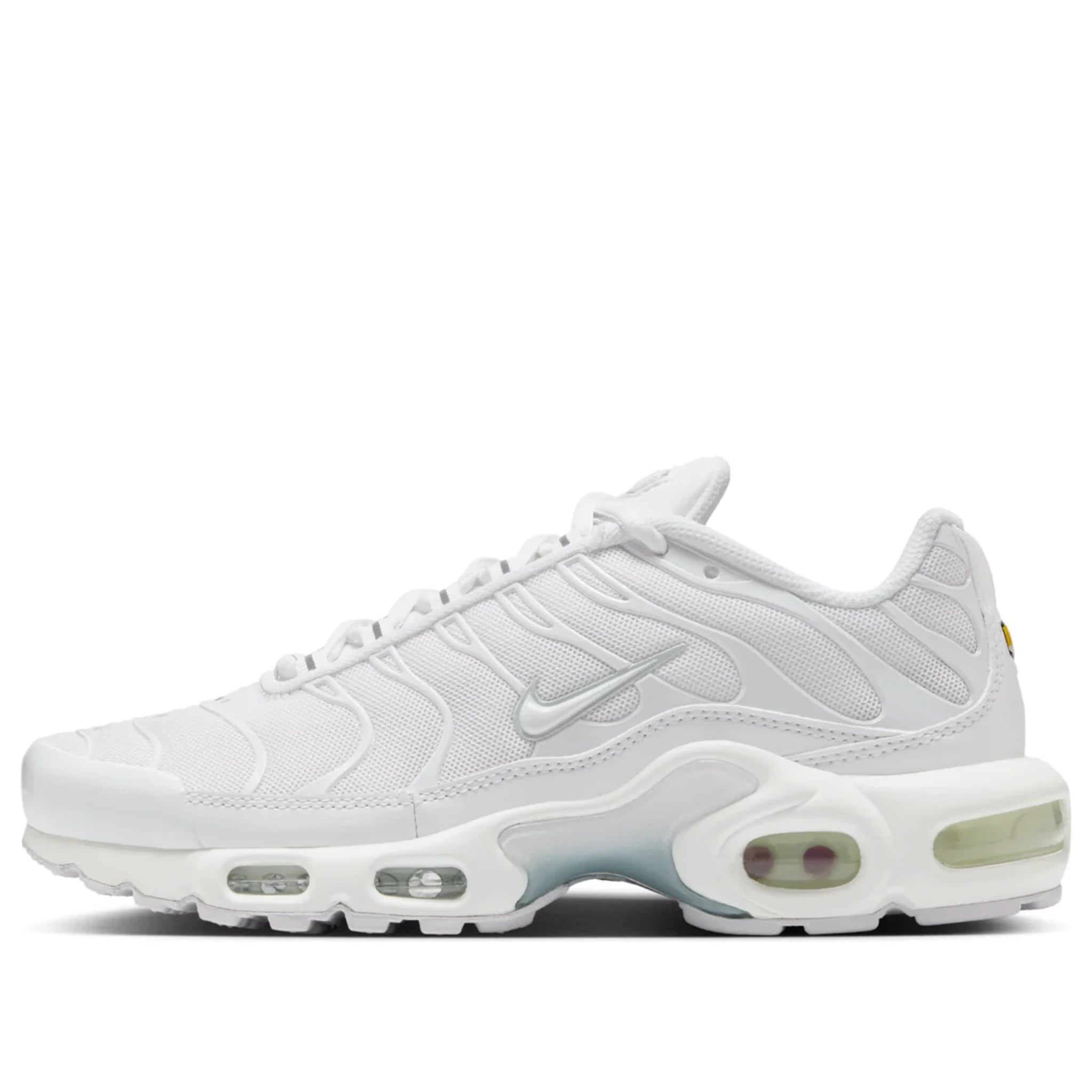 Nike Air Max Plus TN Triple White — hero side profile | Urban Kinetic Wear UK