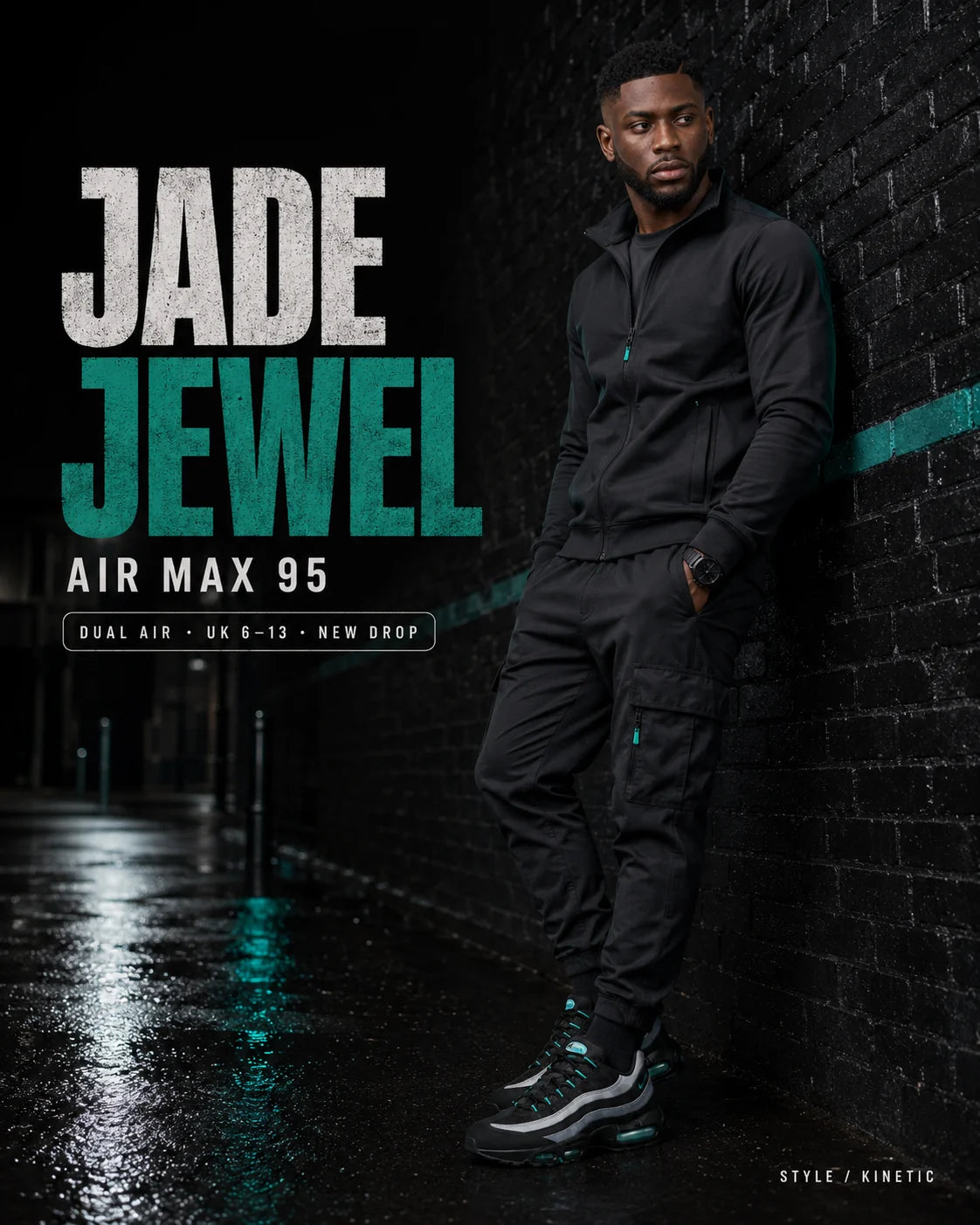 Urban Kinetic Wear Nike Air Max 95 Jade Jewel lifestyle — streetwear ready